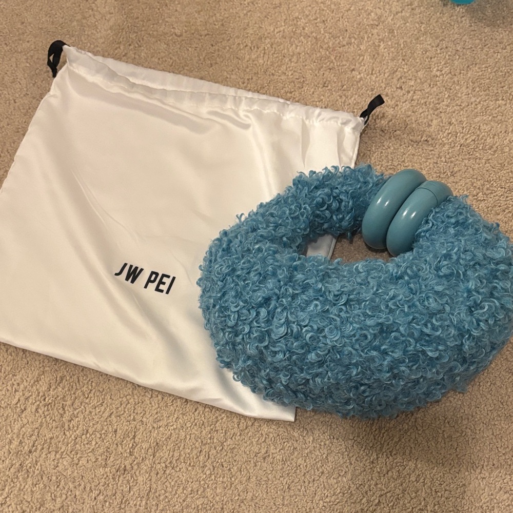 JW PEI Textured Blue Handbag